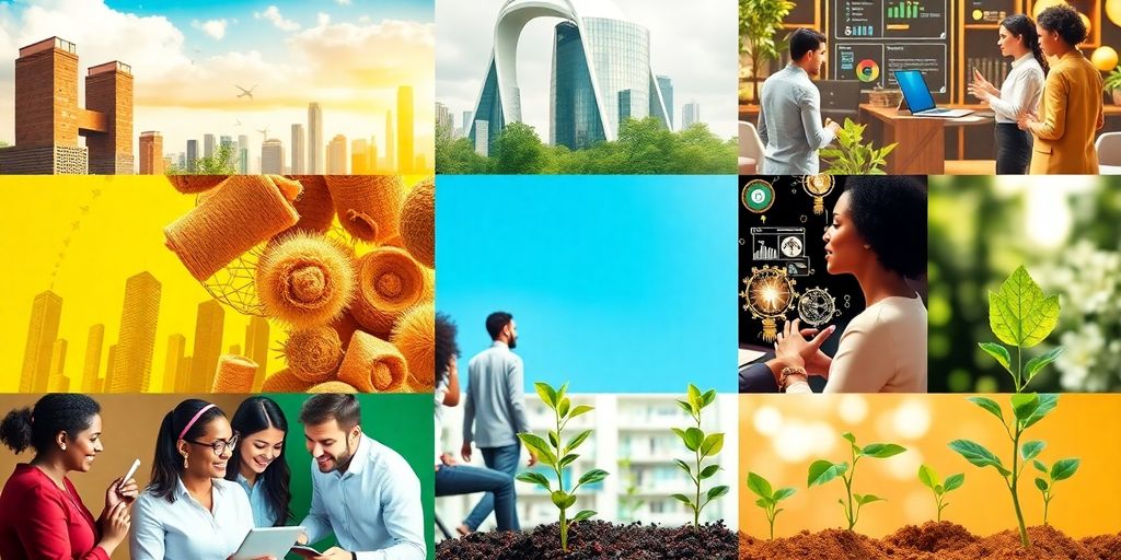 Collage of thriving businesses and innovative teamwork