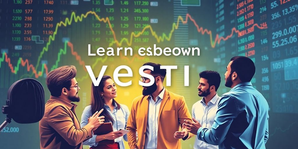 Group of diverse investors discussing stock market basics.