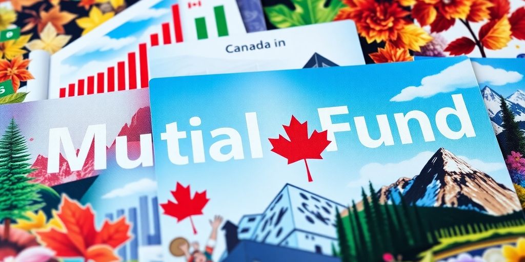 Colorful Canadian mutual funds with investment themes and nature.