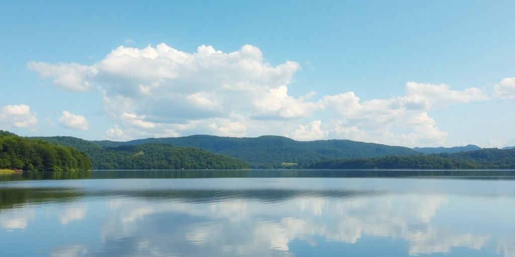 Calm lake with greenery, symbolizing rational investing methods.