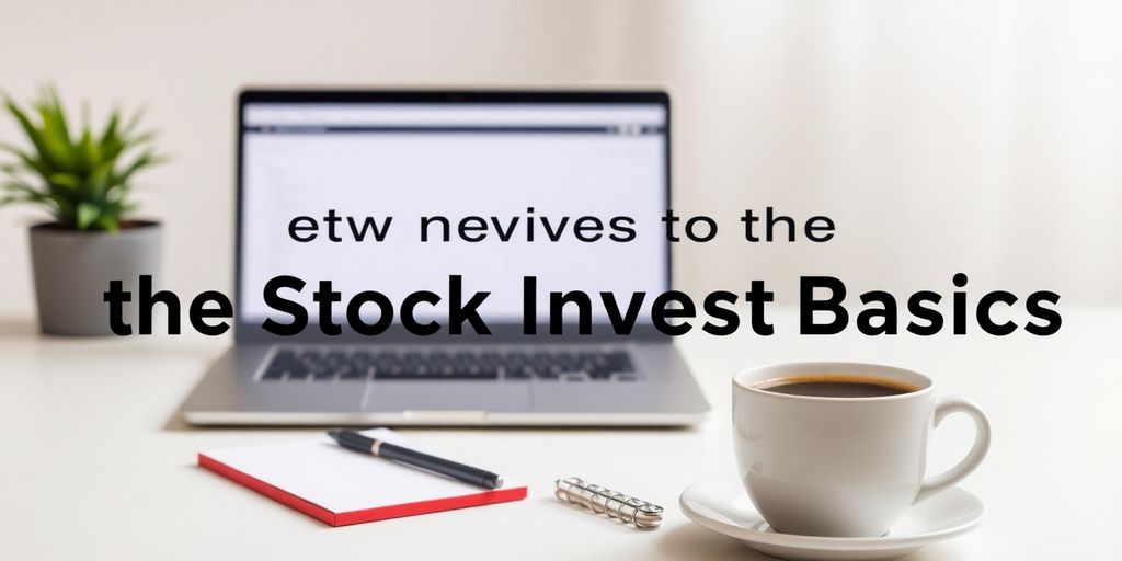 Desk with laptop, notepad, and coffee for investors.