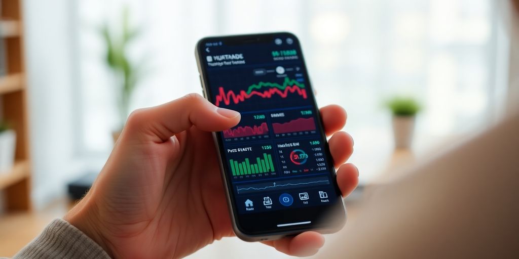 Person observing stock market data