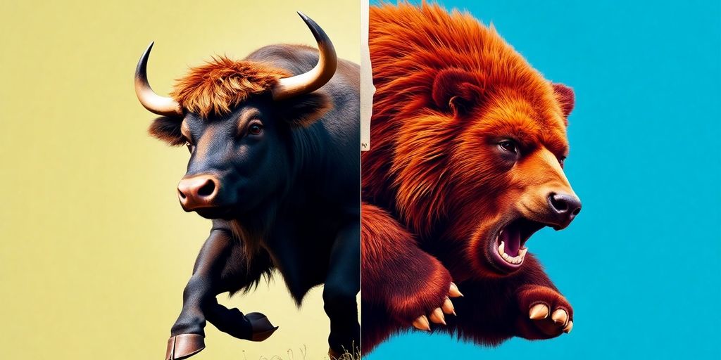 Bullish and bearish arrows pointing upwards and downwards.